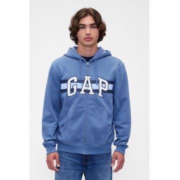 Hanorac cu imprimeu logo si fermoar