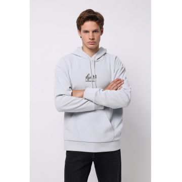 Hanorac cu imprimeu si buzunar kangaroo Hanorac cu imprimeu si buzunar kangaroo