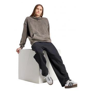 Hanorac cu logo brodat si aspect decolorat