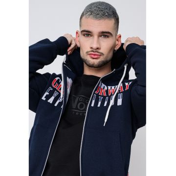 Hanorac cu logo brodat si fermoar Ghazen