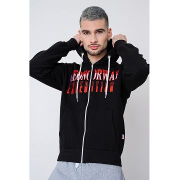 Hanorac cu logo brodat si fermoar Ghazen