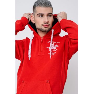 Hanorac cu logo pe piept si fermoar Floton