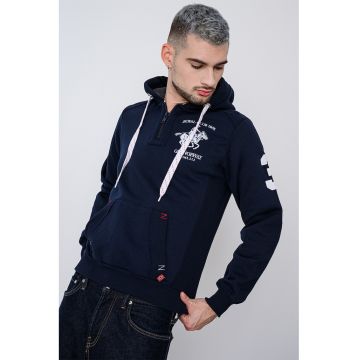 Hanorac cu logo pe piept si fermoar Floton