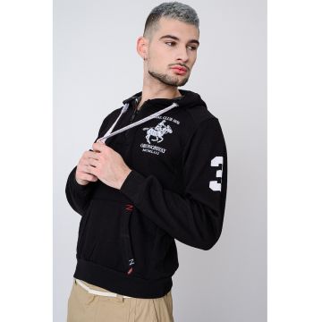 Hanorac cu logo pe piept si fermoar Floton