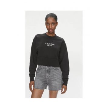 Hanorac dama -  negru - bumbac organic