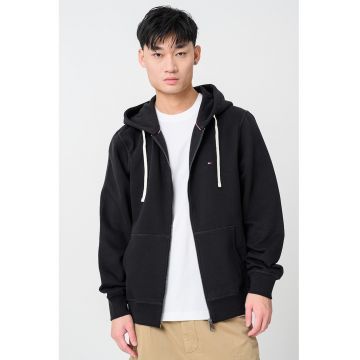 Hanorac din amestec de bumbac cu fermoar