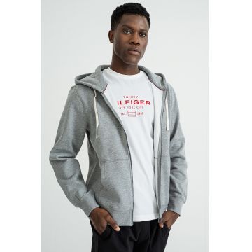 Hanorac din amestec de bumbac cu fermoar