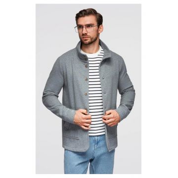 Hanorac elegant cu nasturi si guler inalt  OM-SSZP-0240