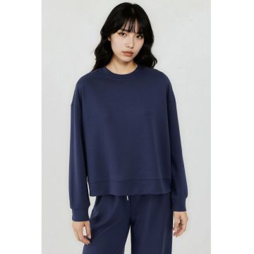 Hanorac  Modal - bleumarin - croiala regulata - detalii texturate Hanorac  Modal - bleumarin - croiala regulata - detalii texturate