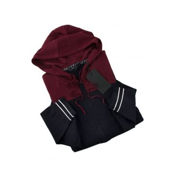 Hanorac regular fit uni cu fermoar - Hanorac regular fit uni cu fermoar -