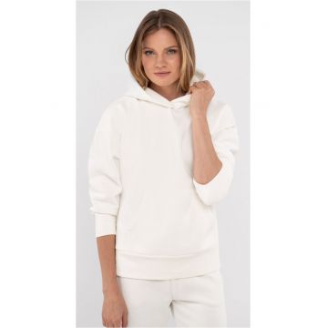 Hanorac supradimensionat  B-Love pentru femei - alb