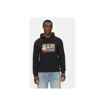 Hanorc barbati  EQYFT05094-KVJ0 - Bumbac/Poliester - Negru