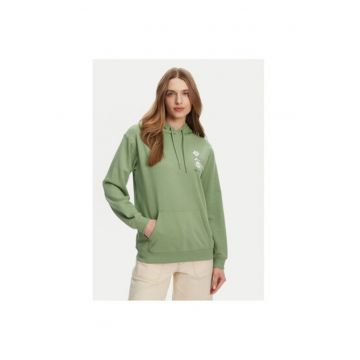 Hanorc dama  ERJFT04952 - Bumbac/Poliester - Verde