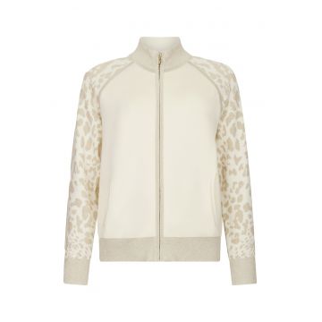 Bluza cu fermoar si animal print