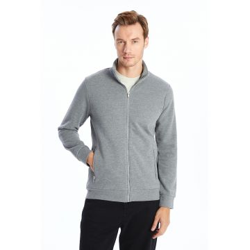 Bluza de trening cu buzunare laterale si fermoar