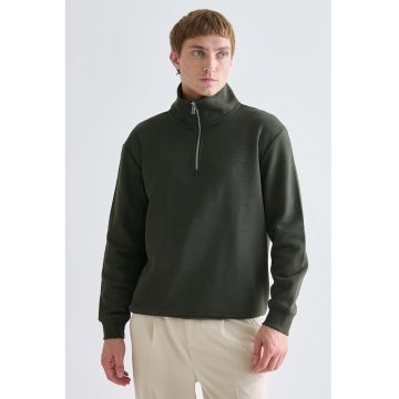 Bluza de trening cu fenta cu fermoar