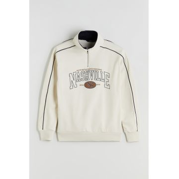 Bluza de trening cu fenta cu fermoar