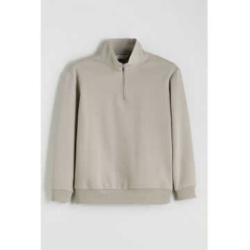 Bluza de trening cu fenta cu fermoar