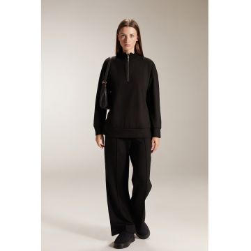 Bluza de trening cu fenta cu fermoar