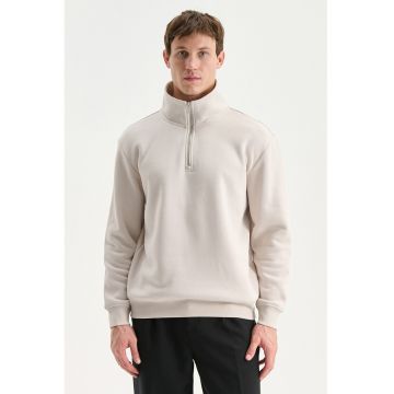 Bluza de trening cu fenta cu fermoar