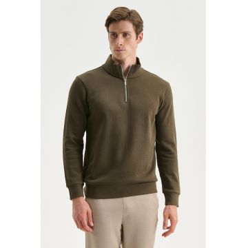 Bluza de trening cu fenta si fermoar