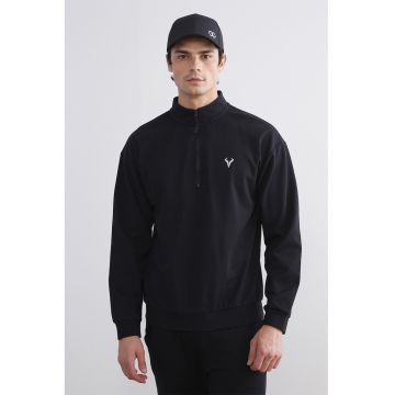 Bluza de trening cu fermoar scurt