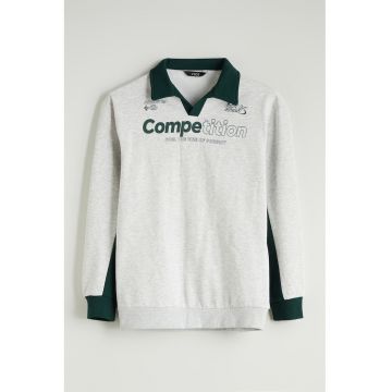 Bluza de trening cu garnituri contrastante