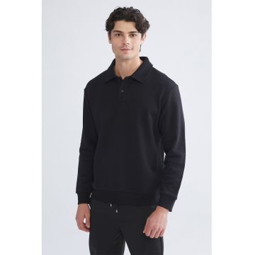 Bluza de trening cu guler polo