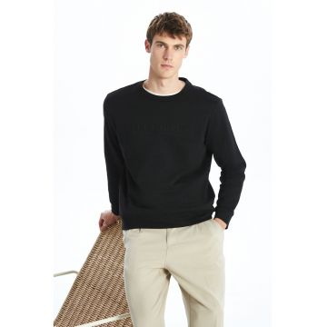 Bluza de trening cu text in relief pe partea din fata