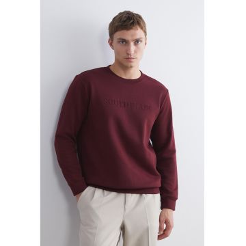 Bluza de trening cu text in relief pe partea din fata