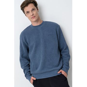 Bluza de trening din amestec de bumbac cu decolteu la baza gatului