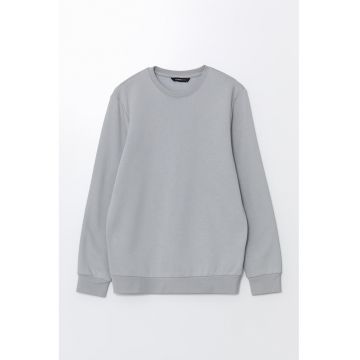 Bluza de trening din amestec de bumbac cu decolteu la baza gatului