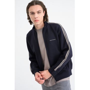 Bluza de trening din amestec de bumbac cu fermoar