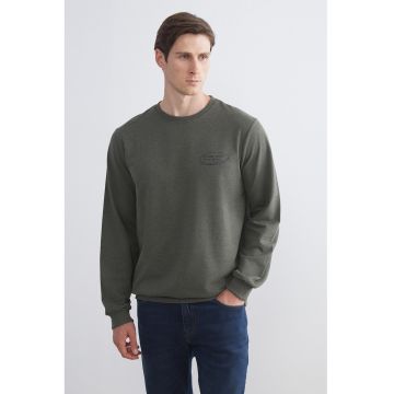 Bluza de trening din amestec de bumbac cu imprimeu text