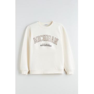 Bluza de trening din amestec de bumbac cu imprimeu