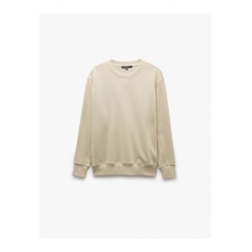 Bluza de trening din amestec de bumbac cu maneci cazute