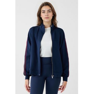 Bluza de trening din amestec de modal cu fermoar