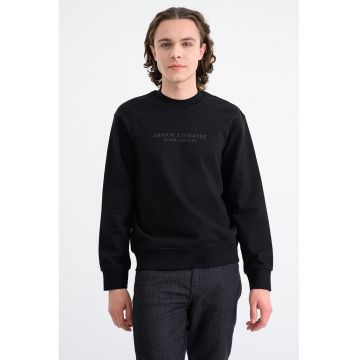 Bluza de trening din bumbac cu decolteu la baza gatului