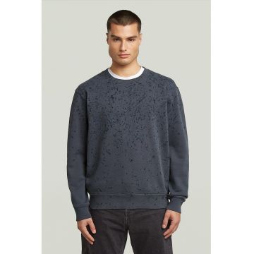 Bluza de trening din bumbac organic cu model cu pete de vopsea