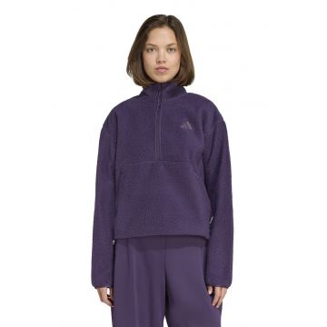 Bluza de trening din fleece cu fermoar scurt