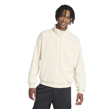 Bluza de trening din material teddy cu fermoar