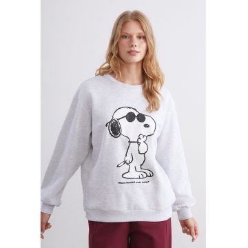 Bluza de trening lejera cu decolteu la baza gatului