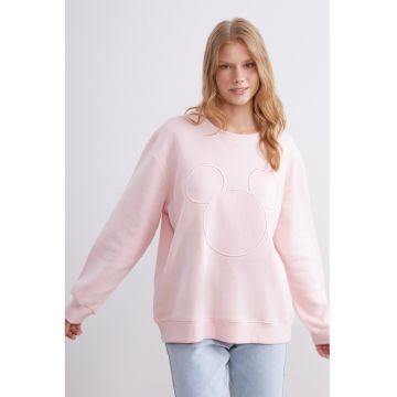Bluza de trening lejera cu detaliu MIckey mouse