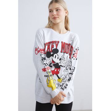 Bluza de trening lejera cu imprimeu Mickey Mouse
