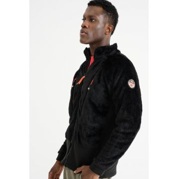 Bluza de trening pufoasa cu fermoar si buzunare Uliste