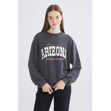 Bluza de trening supradimensionata cu text