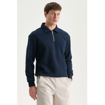 Bluza de trening uni din amestec de bumbac