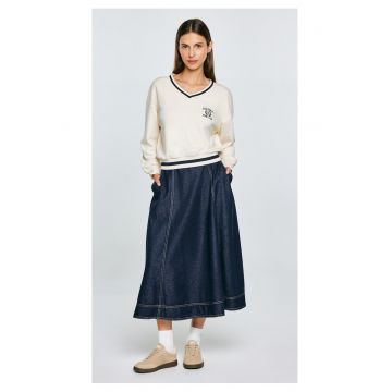 Bluza in stil colegiu cu manecile cazute Gabriella 103