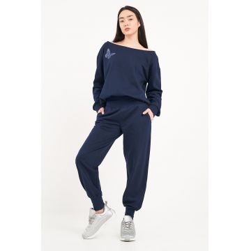 Bluza lejera de trening cu decolteu pe umeri