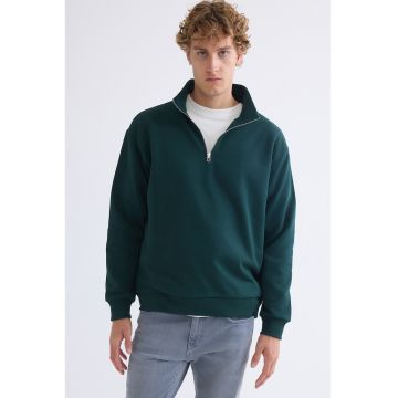 Bluza lejera de trening cu fermoar scurt